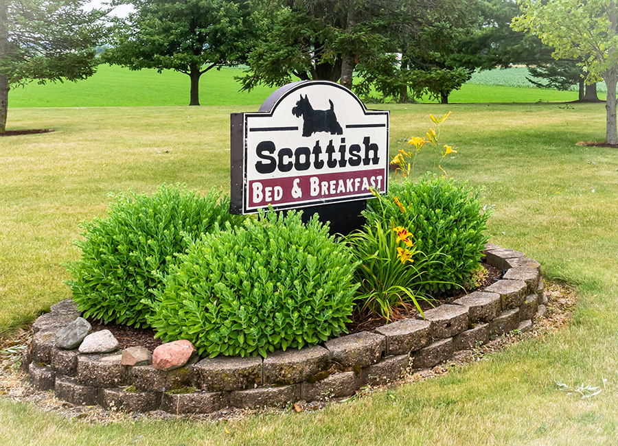 Scottish Bed and Breakfast sign