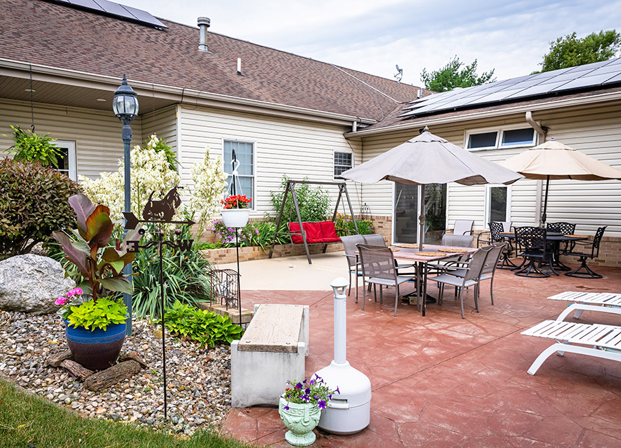 back patio at inn